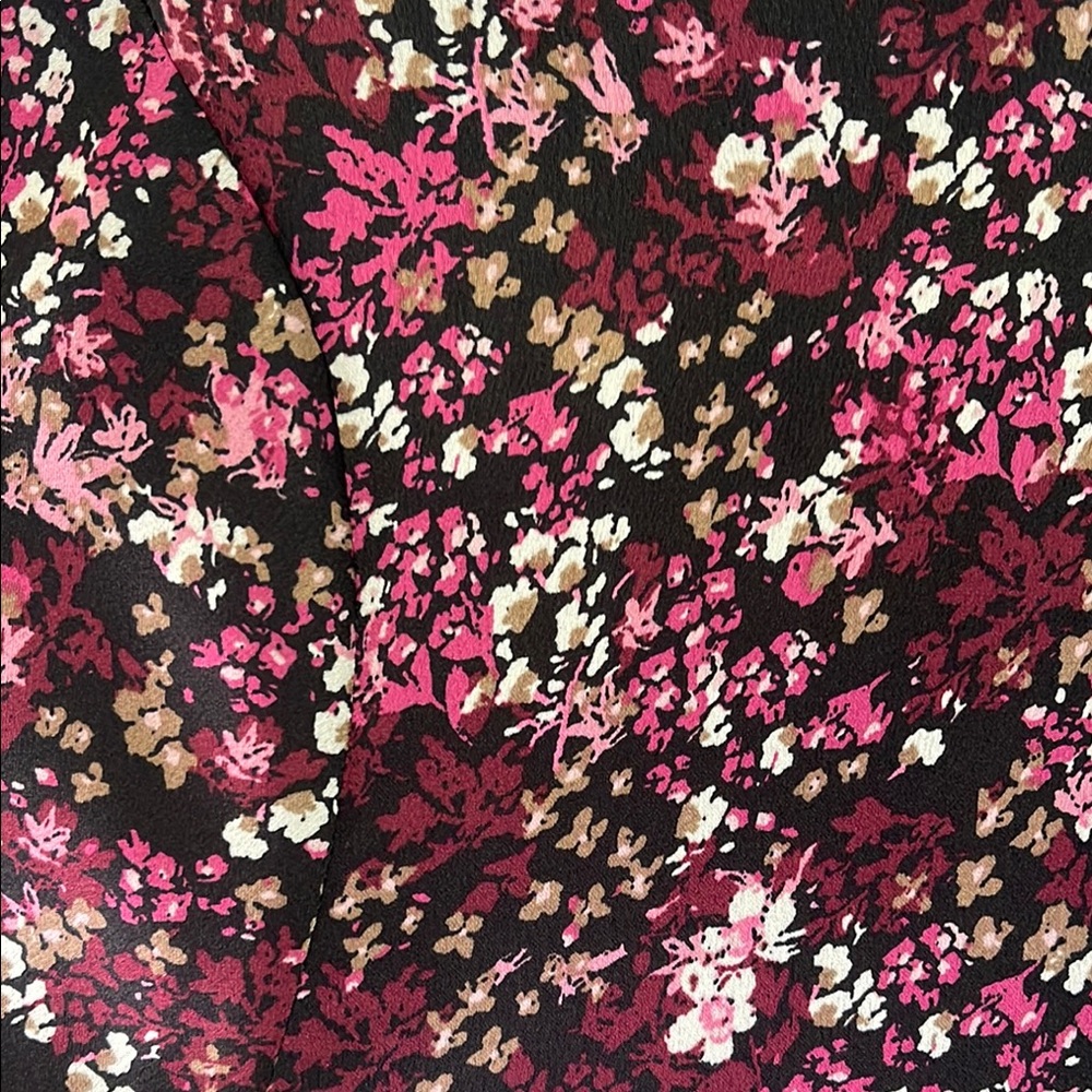 Halogen Bell Sleeve Mock Neck Women's Floral Blouse - Picture 7 of 13